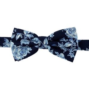 Men’s Vintage Style Navy Floral Bow Tie